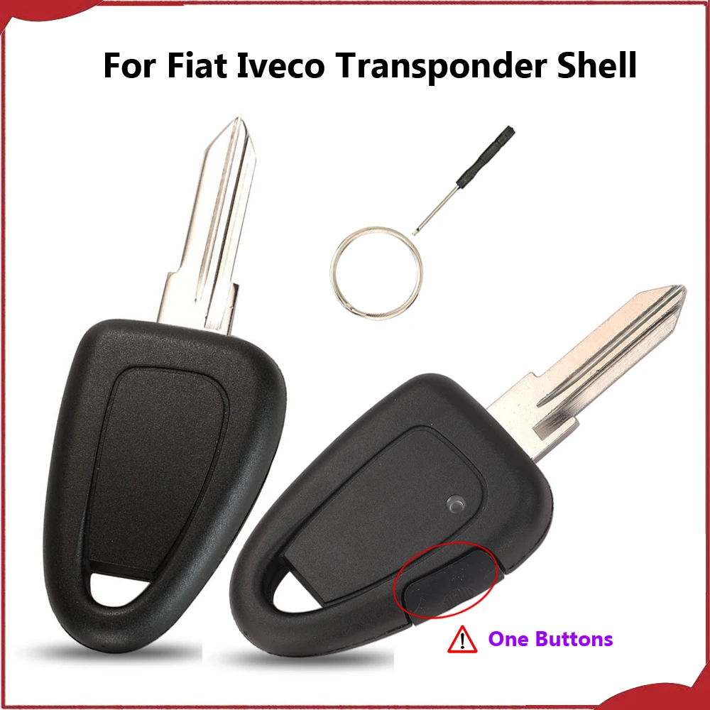Jingyuqin New No/Side Button Transponder Car Key Shell For Fiat Iveco Replacement Remote Uncut GT15R Blank Blade Case