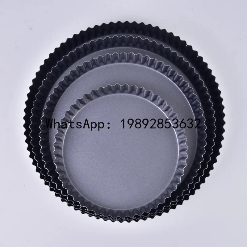 10inch round live bottom chrysanthemum pie plate non-stick carbon steel pizza baking dish