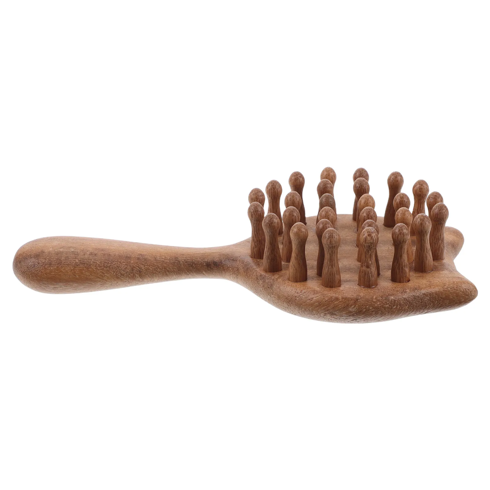 Wooden Scalp Massager Comb Cat Design Wide Tooth Hair Brush for Scalp Care Massage Meridian Stimulation Portable Travel Friendly