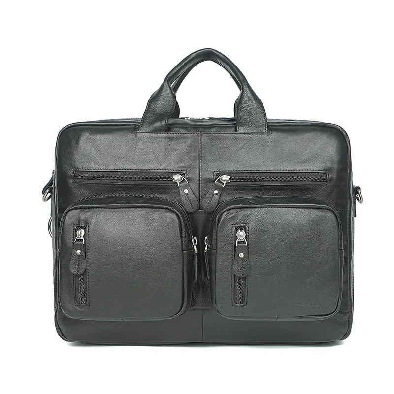 Fashion Luxury Black Men's Briefcase Black Backpack Large Capacity 15.6 Inch Laptop Bag Male Handbag Messenger Pack sac a main