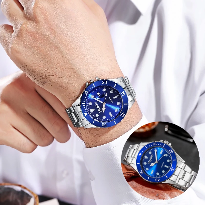 

Casual Watches for Men Clock Business Men Quartz Watch Calendar Green Water Ghost Sport Men Wristwatch Часы Мужские Наручные