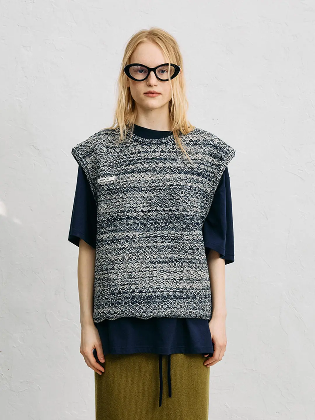 Nuevo Chaleco de Punto con Estampado Floral de la Marca Annamooer, Corte Holgado Informal, Sin Mangas, Cuello Redondo, Largo Regular, Top para Mujer