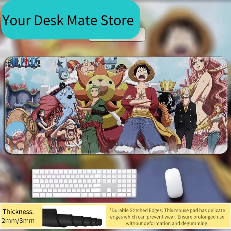 Large Size Office Game Keyboard Pad Book Table Pad Wrist Guard Luffy Roronoa Zoro High Definition ONE PIECE Leather Mouse Pad