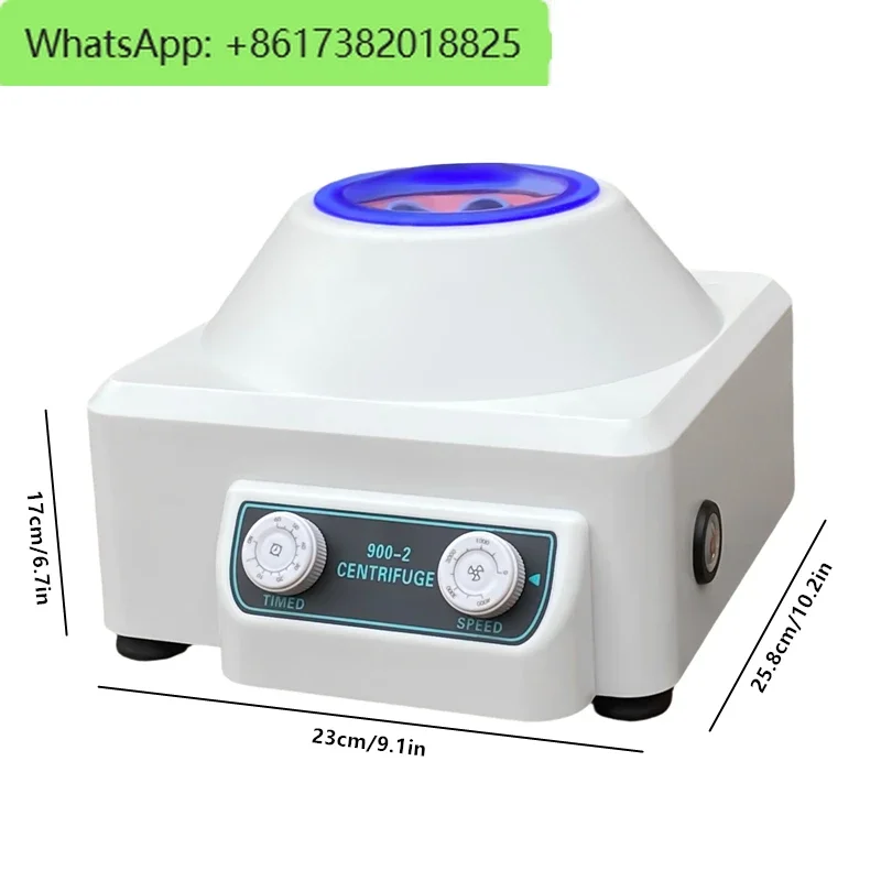 900-2 Digital Desktop Electric Centrifuges , Time & Speed Adjustable, 10ML*6 Rotors for Lab School Science Plasma Research