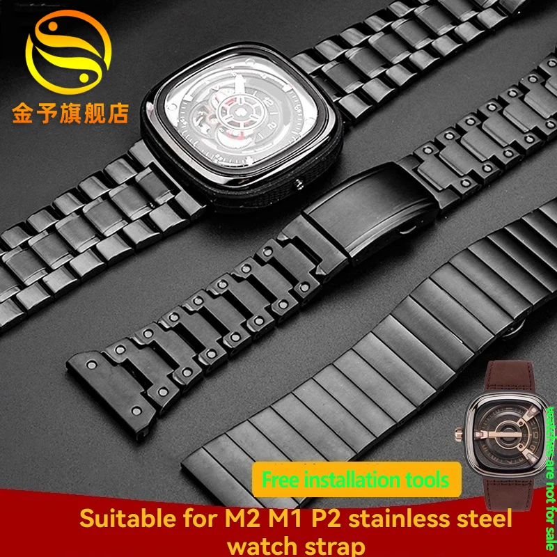 

Large size Men Metal Solid Wrist watchband For Diese Friday strap P1/P2/M1/M2/S2/Q2/03 series stainless steel watch strap 28mm