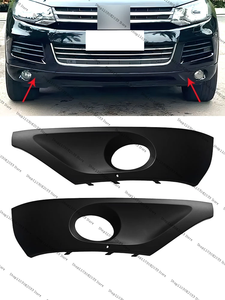 

Для VW Touareg 2011-2015 передний бампер левый и правый противотуманный фонарь накладка противотуманная фара гриль грунтованная 7P 6807489 B 7P 6807490 Б