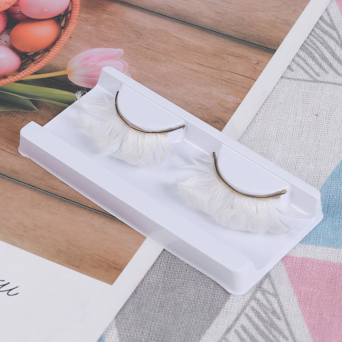 

Pure Color False Eyelashes Lightweight For Party Gathering Wear Eye Makeup Extension Fake Eyelash