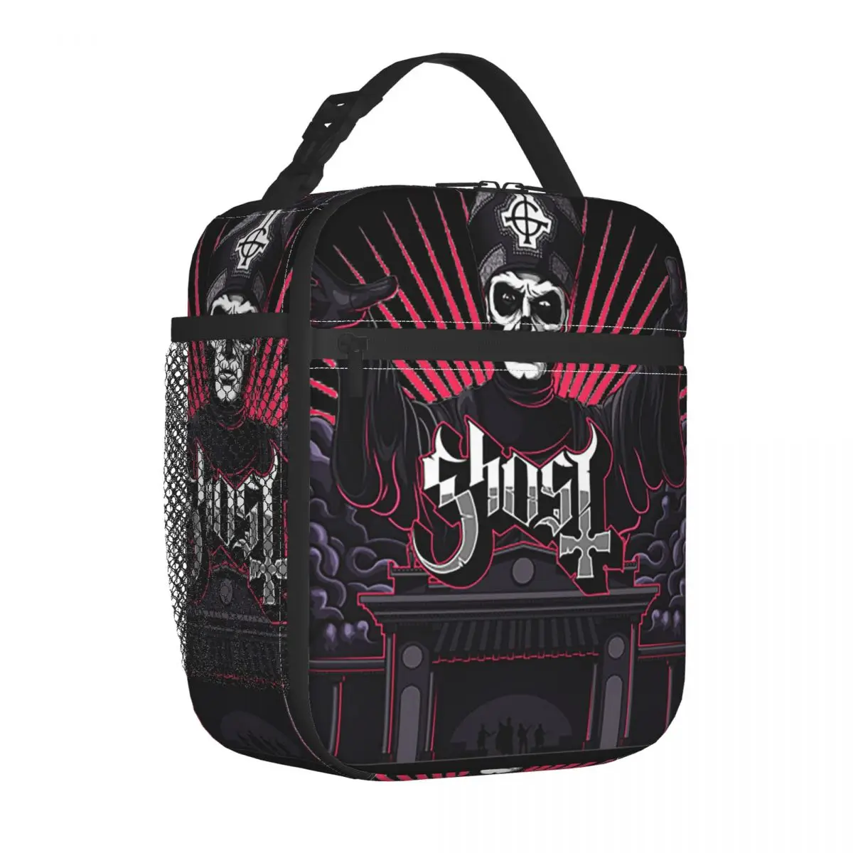 

Ghoooooost Insulated Lunch Bag Portable Ghost B.C. Rock Band Lunch Container Thermal Bag Tote Lunch Box Office Outdoor Food Bag