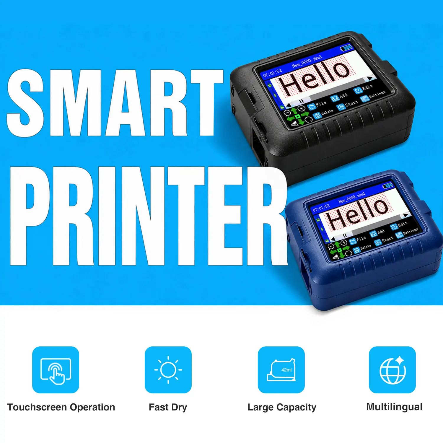 

Faith handheld small portable mini inkjet printer logo Impresora de inyección de tinta мини принтер