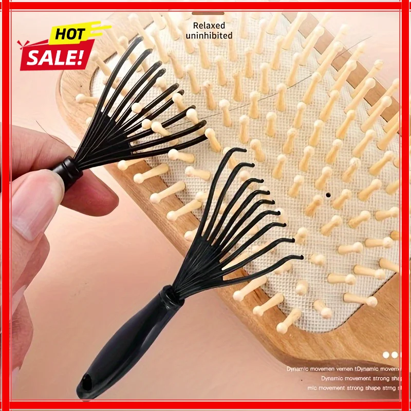 1PC Comb Hair Brush Cleaner Plastic Handle Cleaning Brush Remover Embedded Beauty Tools Cleaning Products Cleaning Supplies