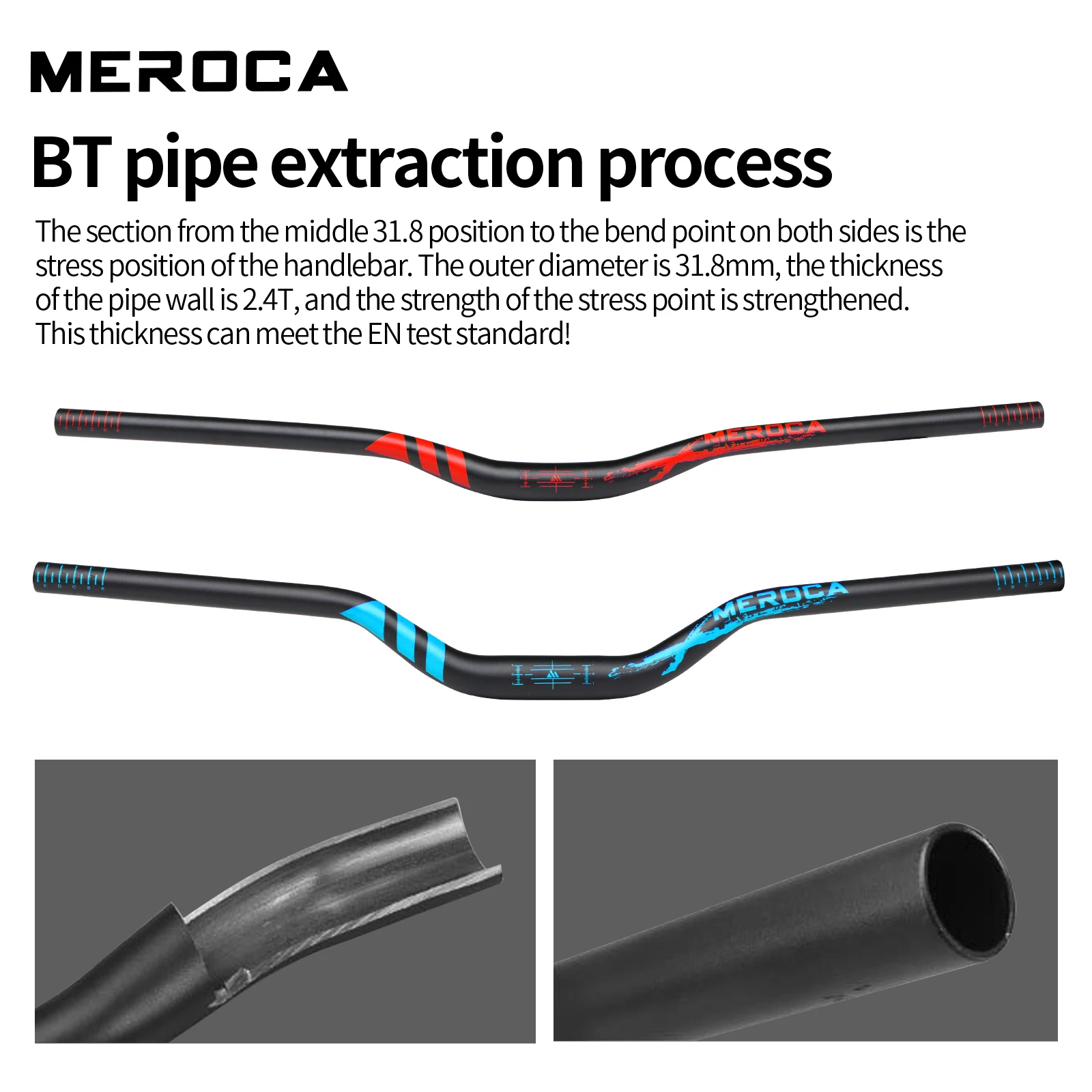 MEROCA دراجة المقود 31.8 مللي متر ارتفاع 30 مللي متر/55 مللي متر طول 720 مللي متر/780 مللي متر عالية القوة سبائك الألومنيوم ل الجبلية دراجة اكسسوارات