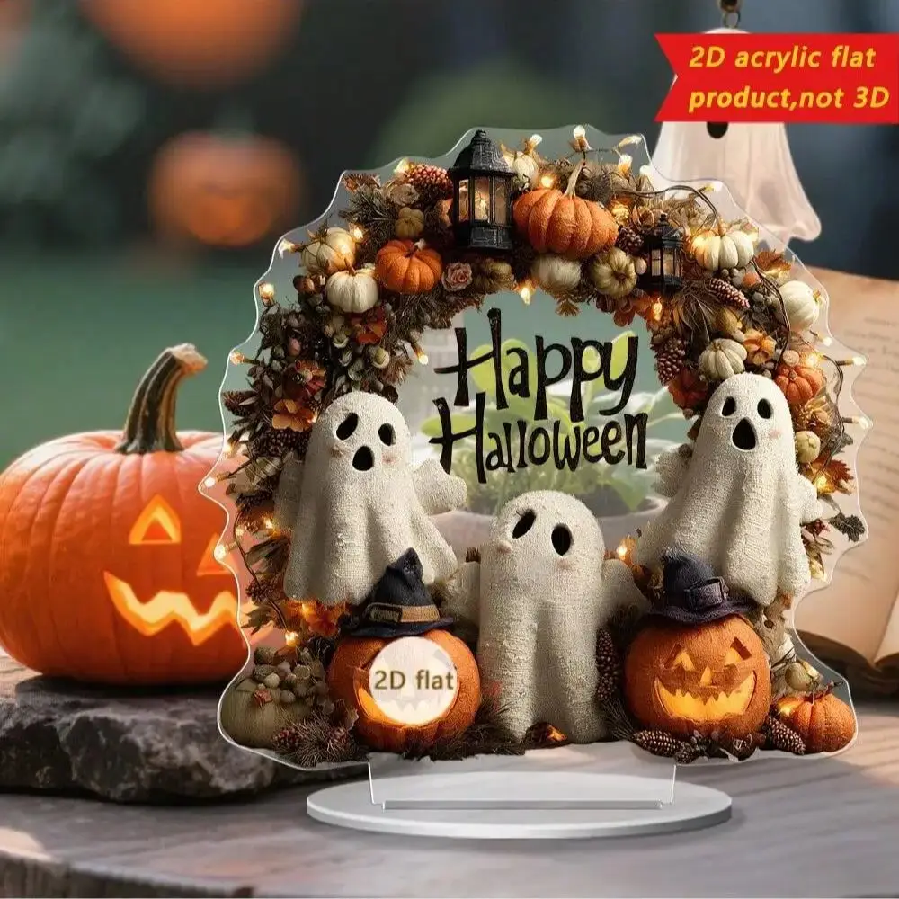1 Stück Halloween Strange Terror Lila Kerze Geisterschädel Kranz Geeignet für Heimdekoration und Festivaldekoration