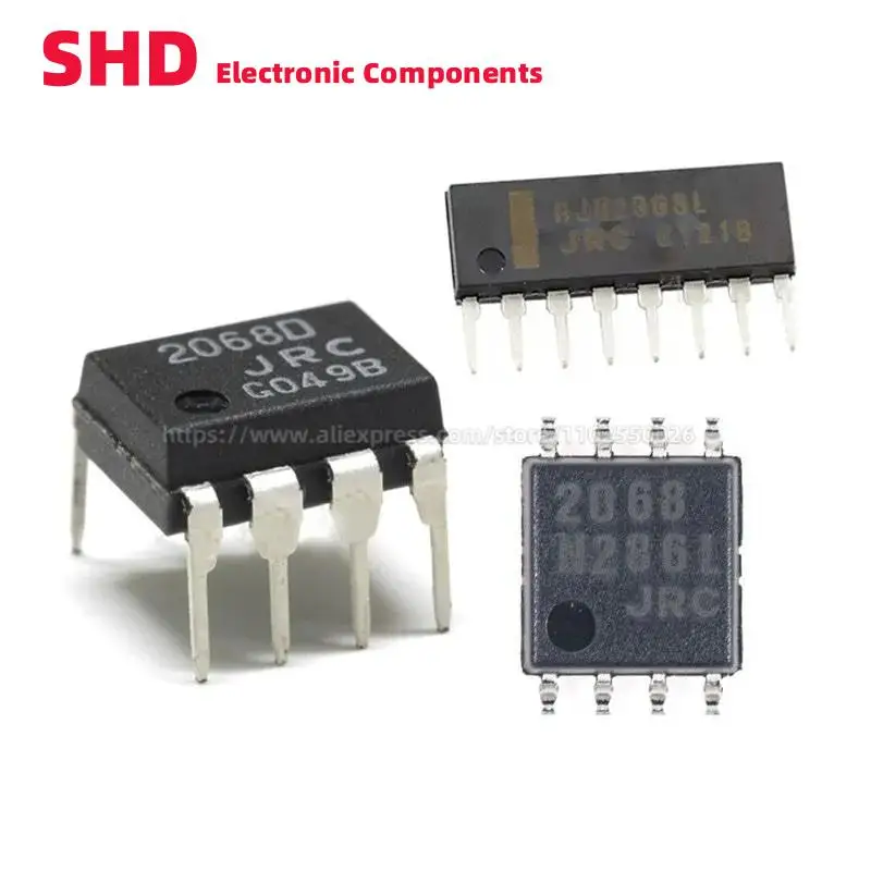 5PCS NJM2068 JRC2068 2068D DIP-8 NJM2068M-TE1 DMP8 NJM2068V SSOP-8 NJM2068L SIP-8 LOW-NOISE DUAL OPERATIONAL AMPLIFIER