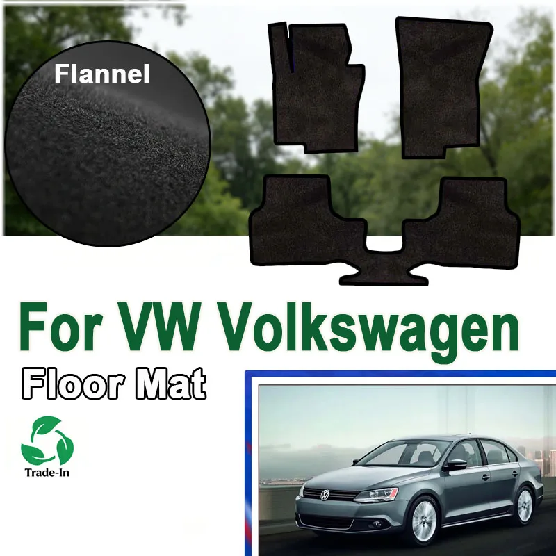 

Flannel For VW Volkswagen Jetta MK6 A6 6 Vento 2011~2018 Car Floor Mats Rug Footpads Anti-slip Carpet Cover Pad Foot Pads