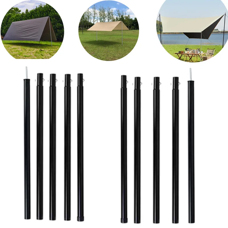 

A set of 2 tent waterproof poles, universal telescopic adjustable aluminum camping sunshade poles, top tent accessories