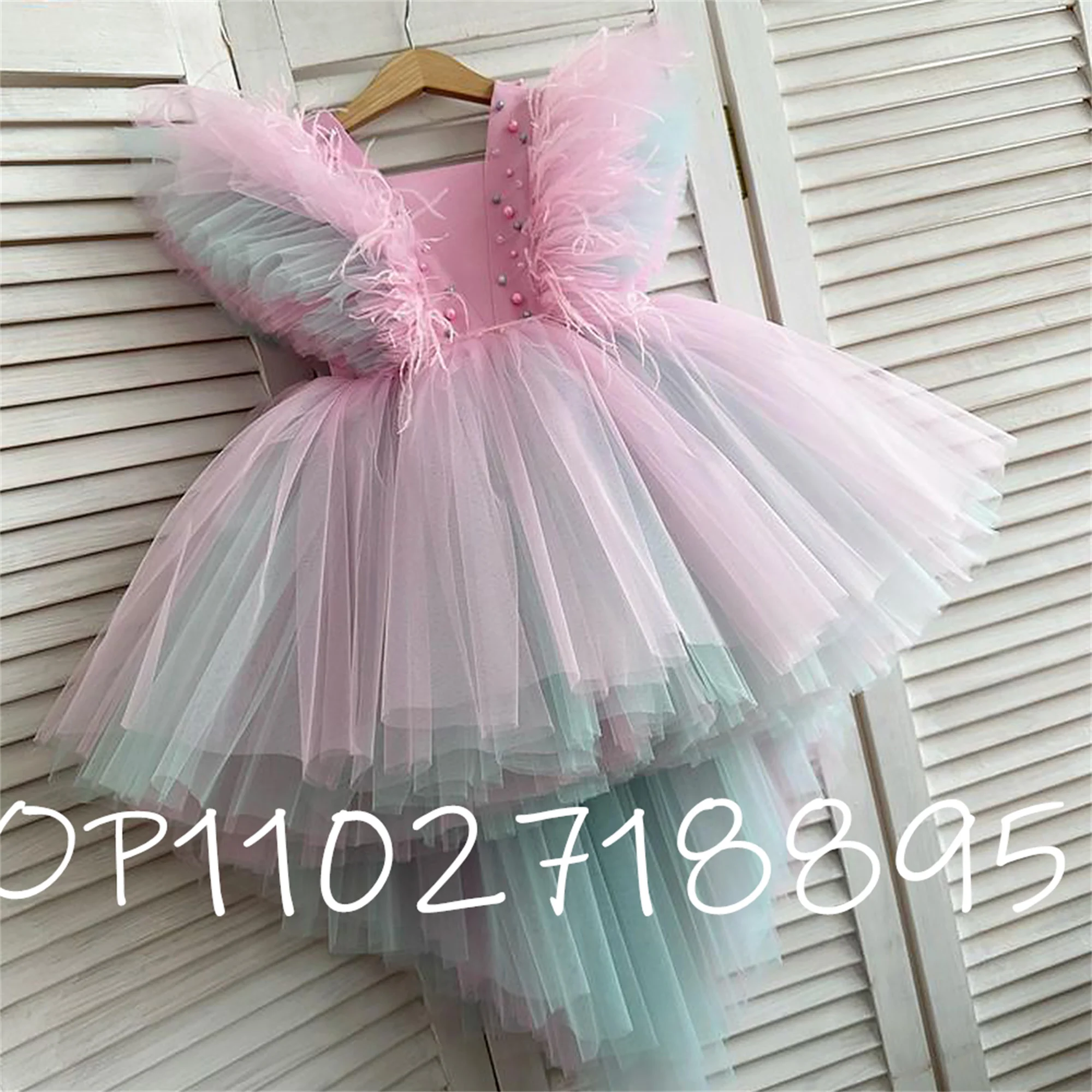 Summer Flower Girl Dresses Puffy Baby Girl Dress Cute Girls Princess Dress Child Wedding Party Dress Kids Short Dresses