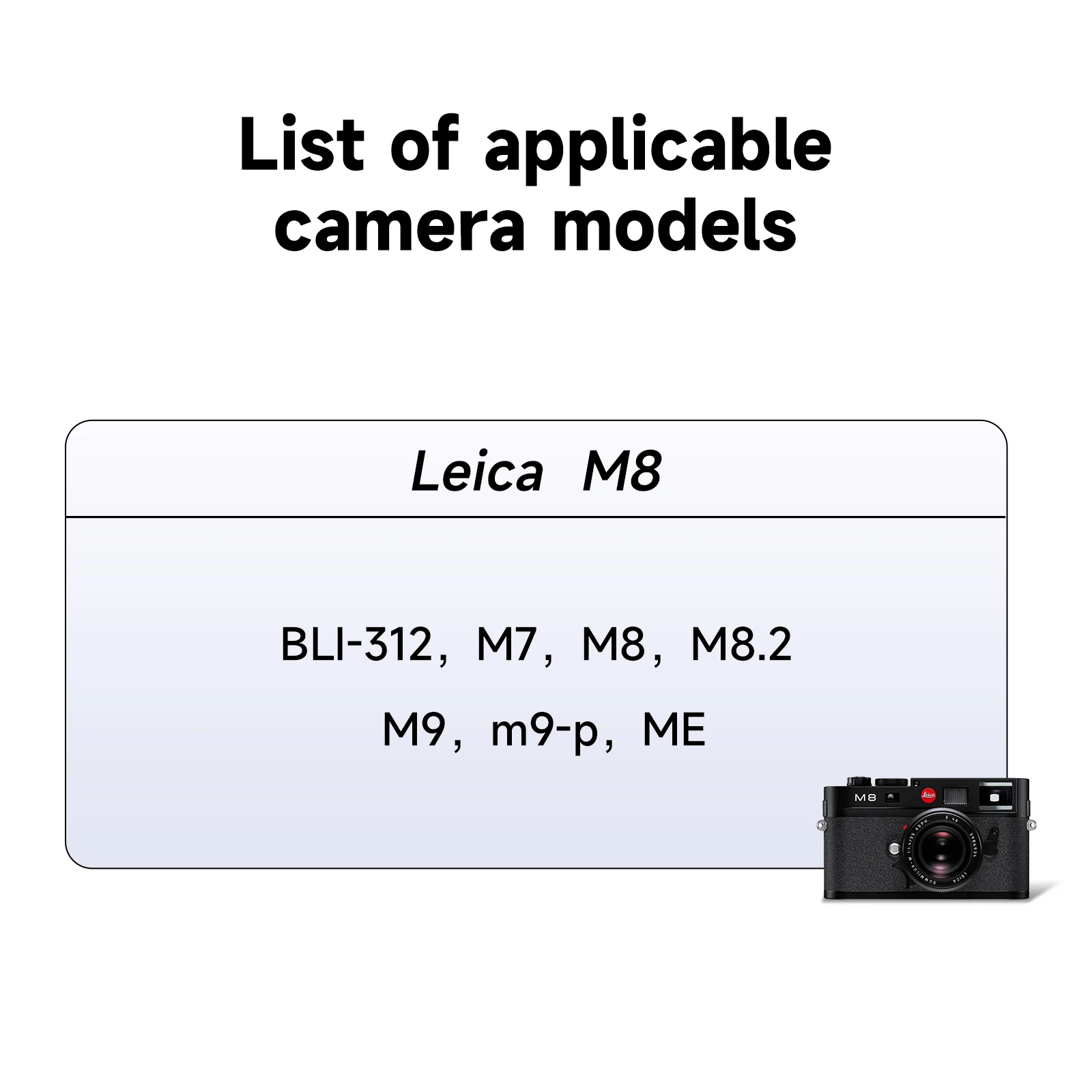 Cityork 3.7V Replacement Camera Battery 1800mAh high-capacity battery for Leica M8 M8.2 M9 M9-P MM ME M-E BLI-312 14464 Camera