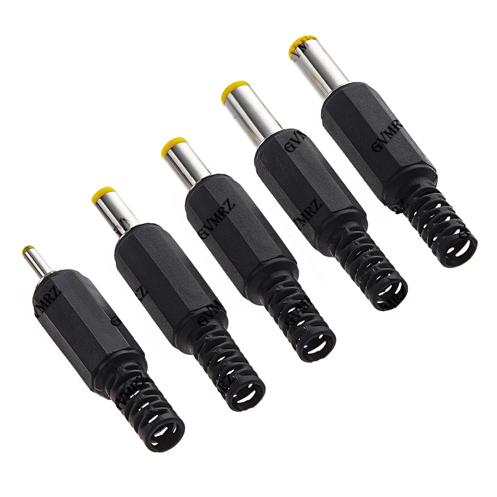 10PCS/lot DC Power Adapter Plug 5.5*2.1mm/5.5x2.5/4.8x1.7 /1.35x 0.7MM DC Plug Connector Welding Line Male Plug