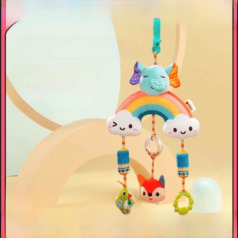 

Игрушка-подвеска Sozzy Baby Rainbow Wind Chimes для автомобиля, мультяшная кукла, подвесное украшение для детской кроватки, для детей от 0 года, Puair Decora...