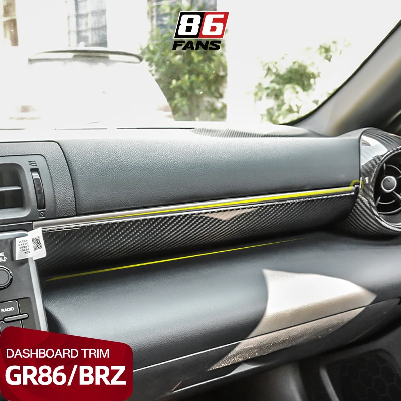 

Real Carbon Fiber Car Center Console Dashboard Cover Trim Strip Interior Modification For Toyota GR86 Subaru BRZ 2022 2023