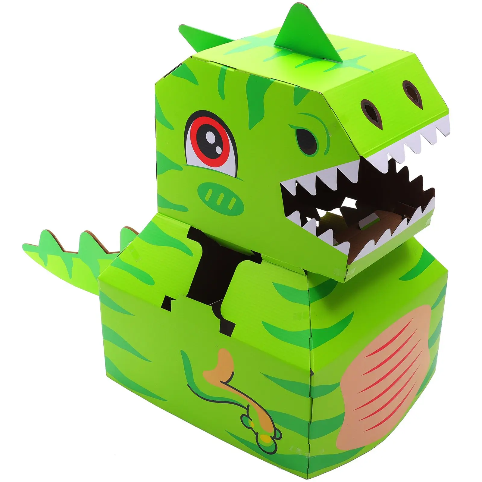 

Wearable Dinosaurs Cardboard Box Toy Kids Costume Pretend Play Educational Fun Children Hand Eye Coordination Color