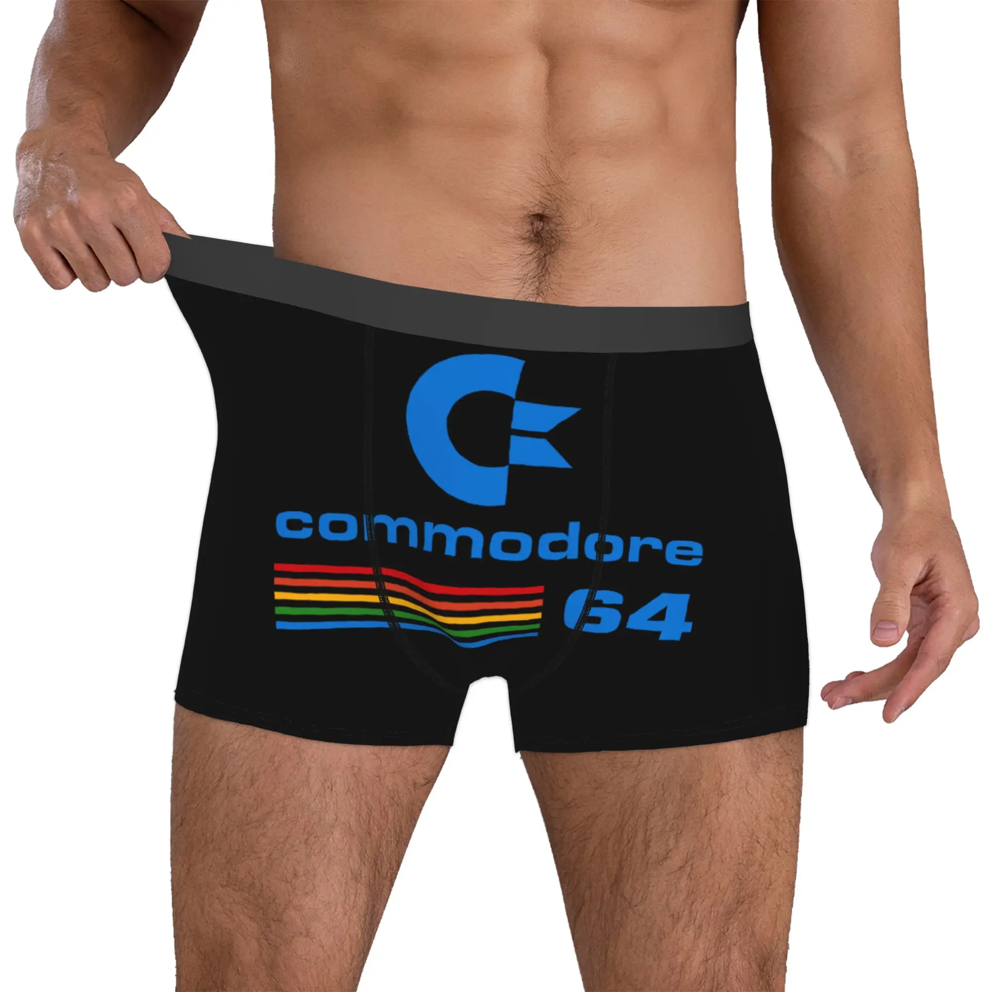 

Cool Commodore 64 C64 Sid Amiga Retro 8 Bit Boxer Shorts For Homme 3D Printed Geek Nerd Underwear Panties Briefs Soft Underpants