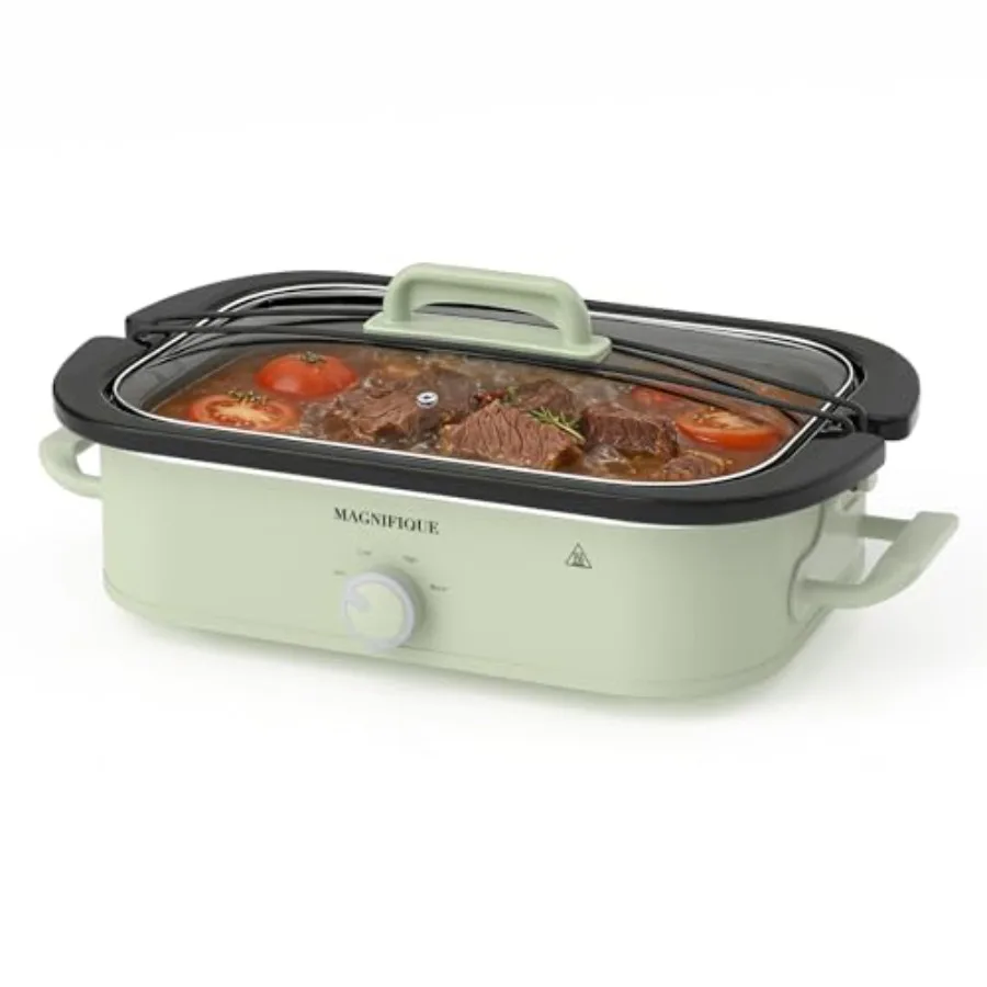 4-Quart Slow Cooker with Casserole Manual Warm Setting - Sage Kitchen Small Appliance for Family Dinners Dishwasher Safe Crock