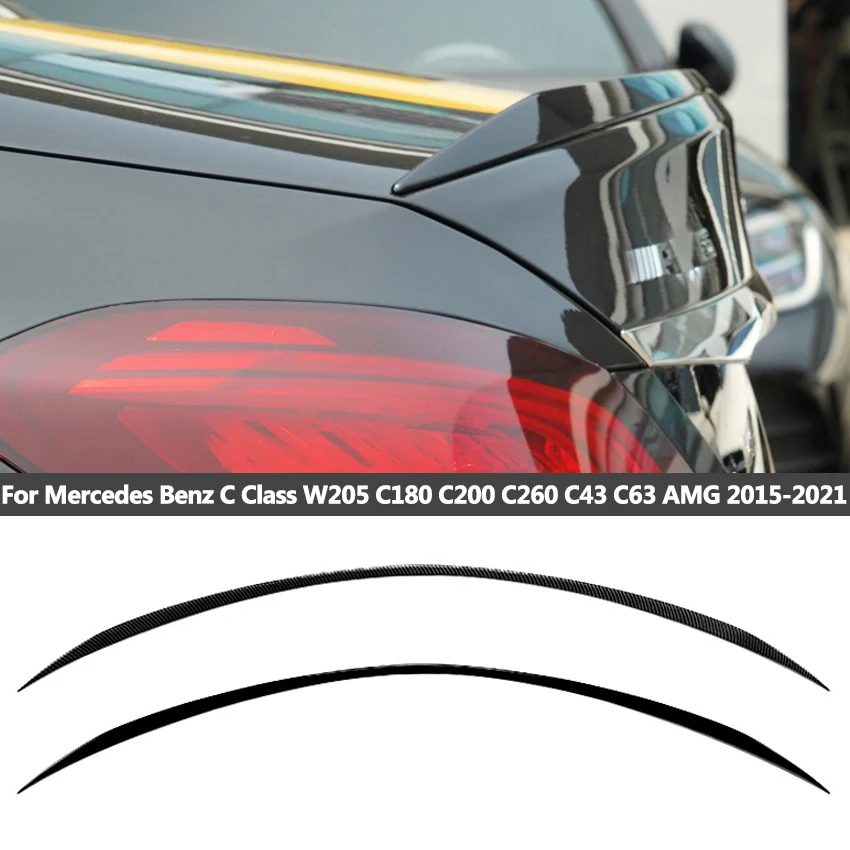 

Car Rear Trunk Lid Spoiler Wing Splitter Lip Kit For Mercedes Benz C Class W205 C180 C200 C260 C43 C63 AMG 2015-2021 AMG