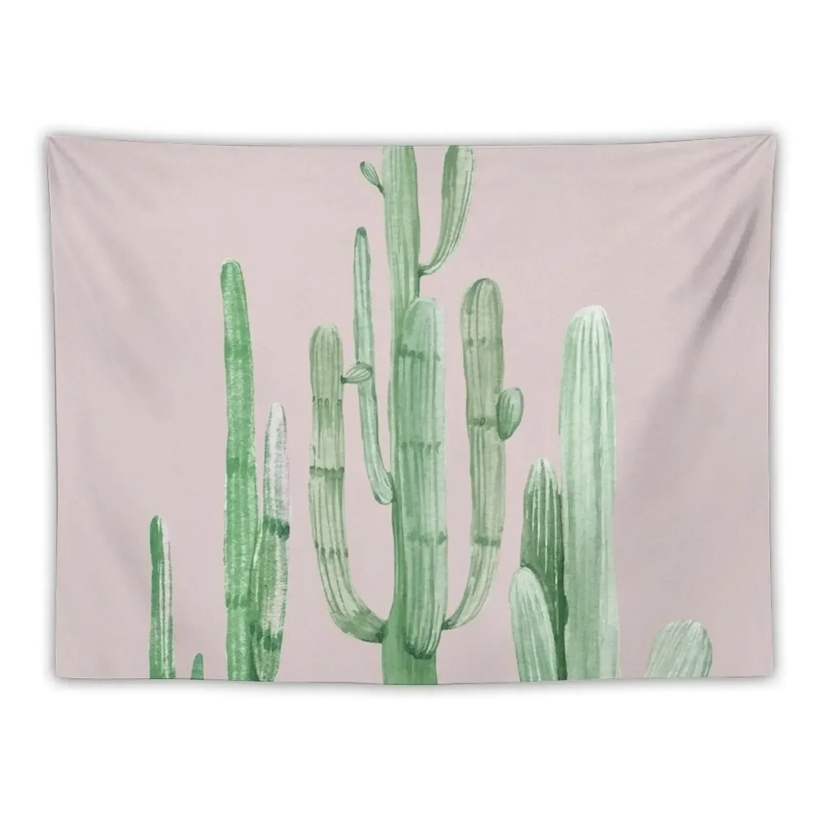 

Pretty Cactus Pink and Green Desert Cacti Wall Art Tapestry Wall Decoration Wall Art Decor For Bedroom Tapestry