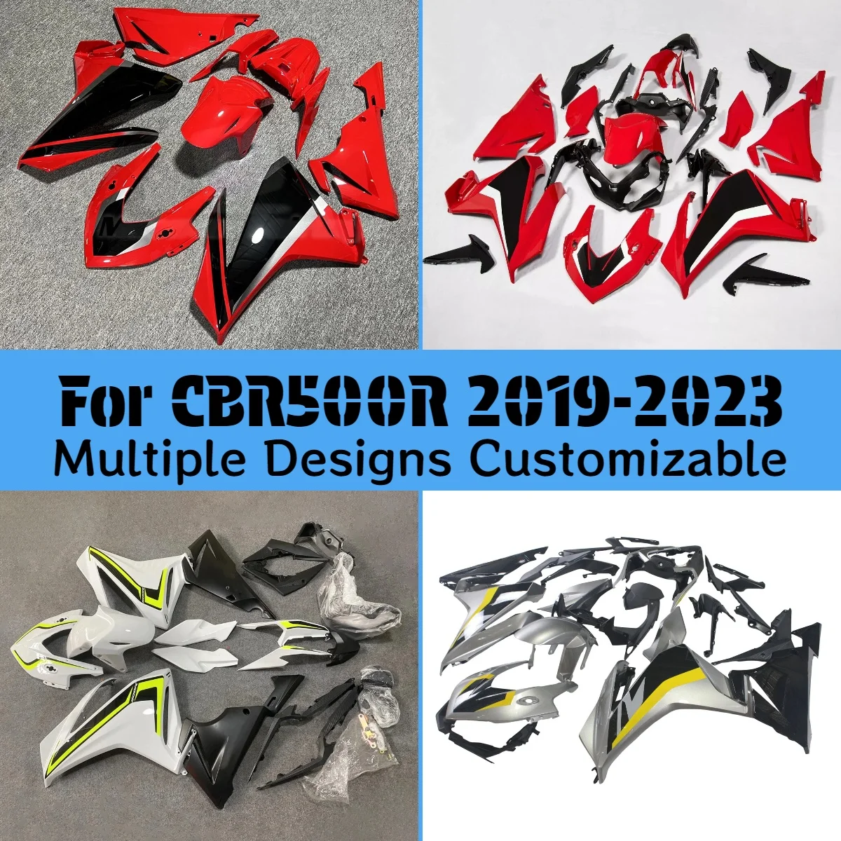 

Комплект обвесов для HONDA CBR 500R 2019-2023, литье под давлением, бесплатная индивидуальная доработка, CBR500R 19-23