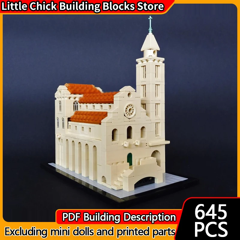 

Модель City Street View MOC, строительные кирпичи, собор, архитектура, модульная технология, детские праздничные подарки, сборные игрушки, костюм