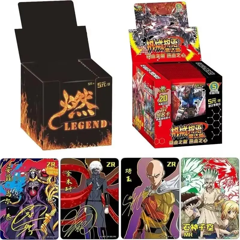 Burn Legend Cards Mechanical Story Gundam‌ Series Iron Blooded Body Passionate Heart Anime Character Collection Card Toys Gifts