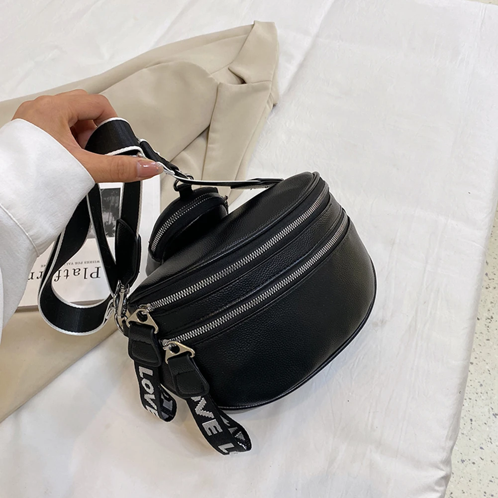 حقيبة صدر متعددة الجيوب، حقيبة ساعي البريد للسيدات من جلد البولي يوريثان، كاجوال مع محفظة صغيرة ناعمة ومحمولة وقابلة للتعديل للتسوق للفتيات #1