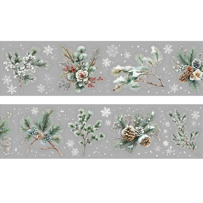 Flower Pattern Sticker Waterproof Aesthetic PET Sticker for Journal Notebook Phone Case Scrapbooking Embellishment