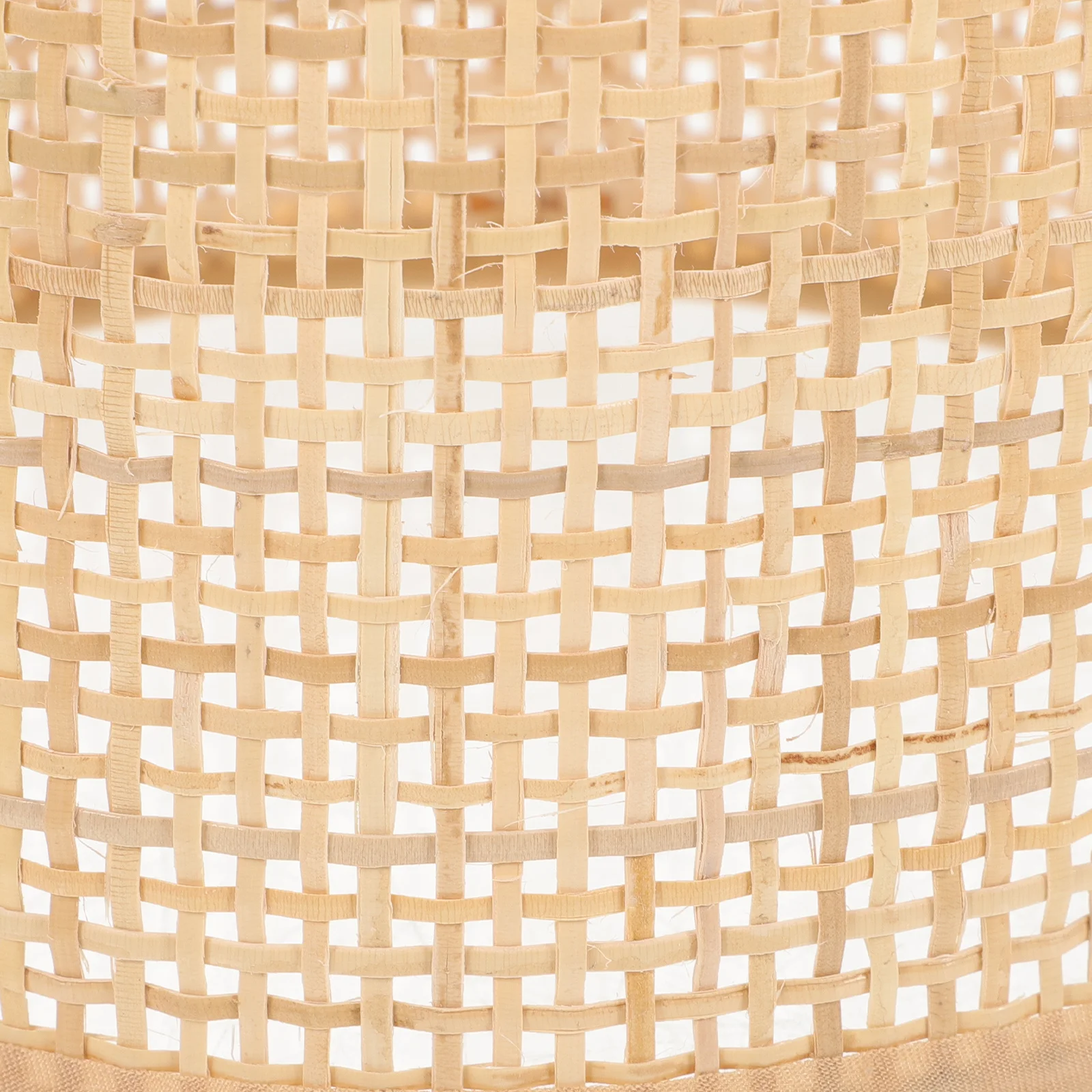 

1pc Square Grid Rattan Weaving Craft Diy Light Shade Decorative Light Cover Dustproof Bedroom Ambient Lighting Ornament