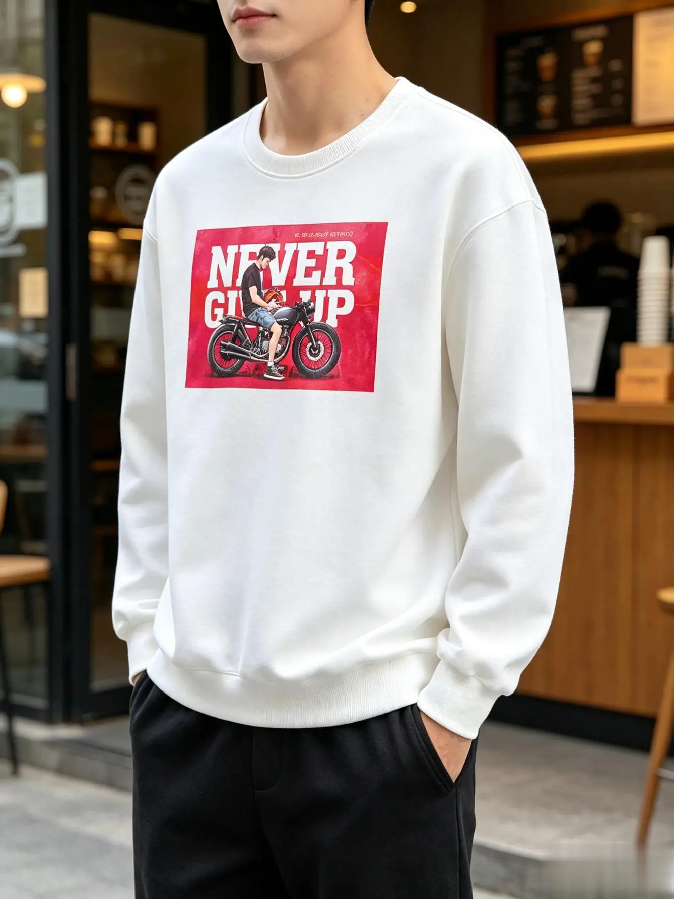 Men's Hoodie 2026 Autumn/Winter Daily Graphic High Street Printed Vintage Vintage printed Fashion Crewneck Casual