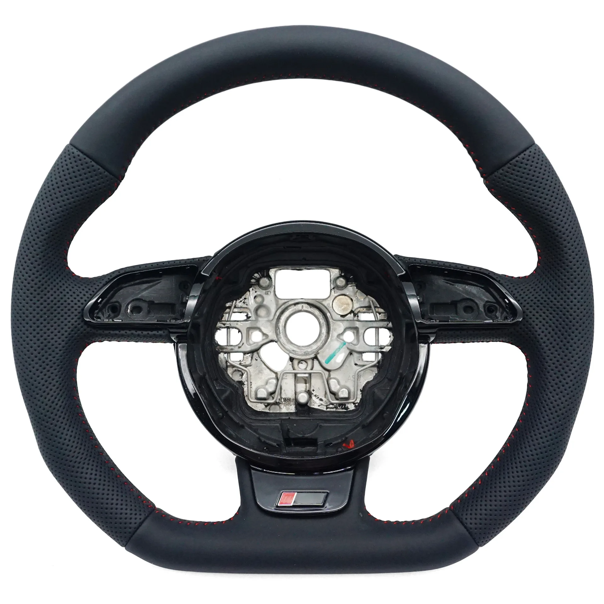Suitable for Audi A6C7RS Standard Semi-Punched Red Line No Button No Paddle Multi-Function Steering Wheel Bottom Modification