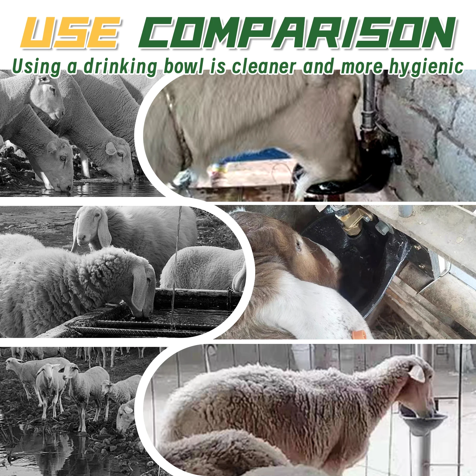 التلقائي الأغنام وعاء الماء الحديد الزهر شرب الماعز خروف شارب وعاء الماء مع صمام النحاس 20 مللي متر الأنابيب مزرعة معدات التغذية