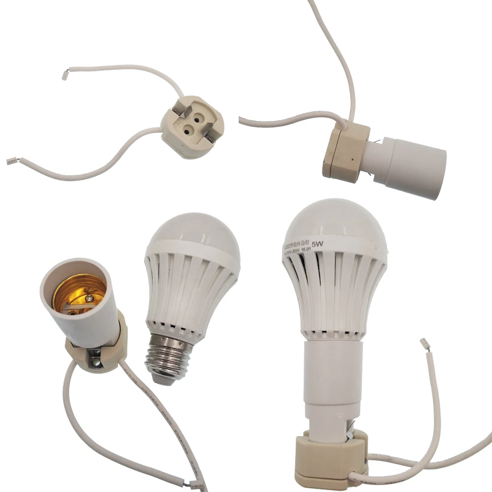 2pcs G12 To E26/E27 Light Socket Adapter 2Pin PAR30 CDM-T HCI-T Metal Halide LED Halogen Lamp Base Holder Converter CE ROhs