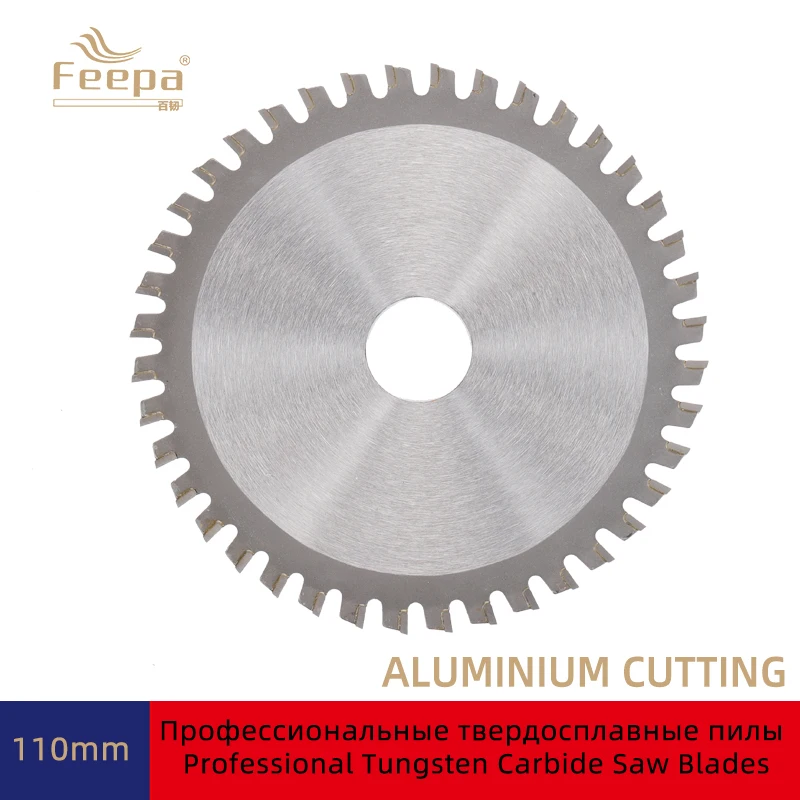 Multifunctional carbide circular saw blade, 4 inches (110 mm), with flat teeth (FTG), for cutting wood and aluminum alloys, for hand use