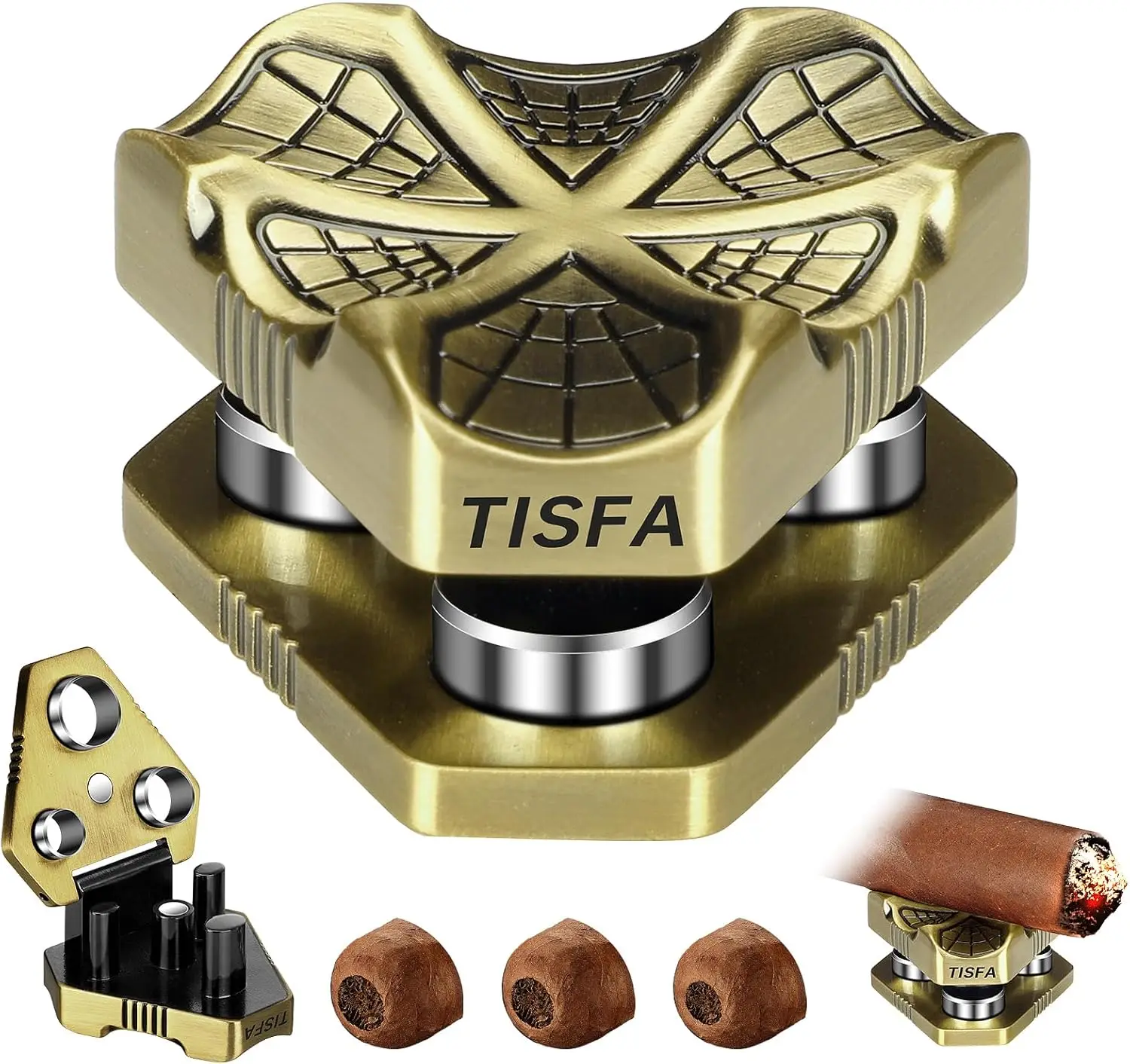 

Складной пробойник для сигар 3-х размеров с держателем и подставкой, многофункциональный пробойник из нержавеющей стали в подарочной коробке