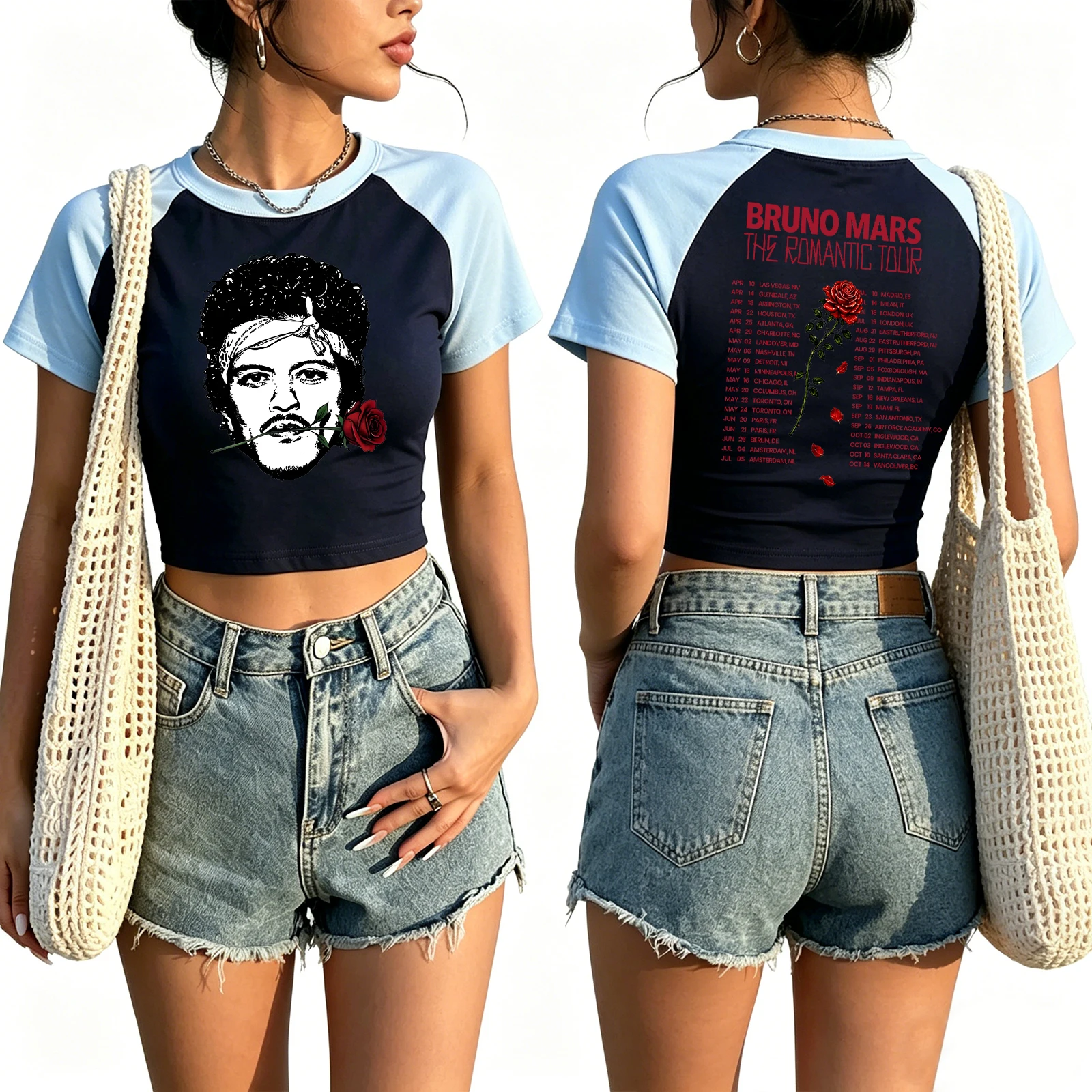 Women  Album Crop Tops Sexy Girl Hip Hop Pop Music Tee T-shirt