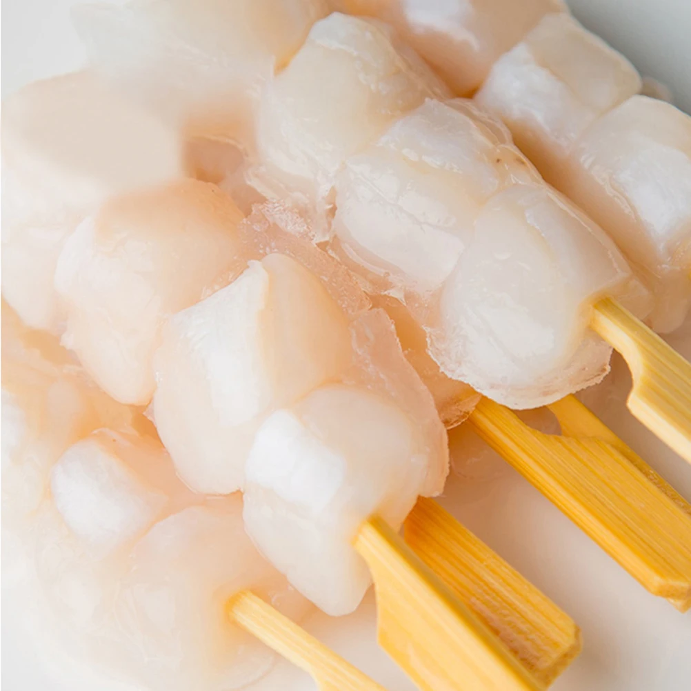 

60Pcs 20Cm Bamboo Bbq Skewers Reusable Paddle Style Roasting Sticks for Fish Steak Vegetables Corn Outdoor Grilling