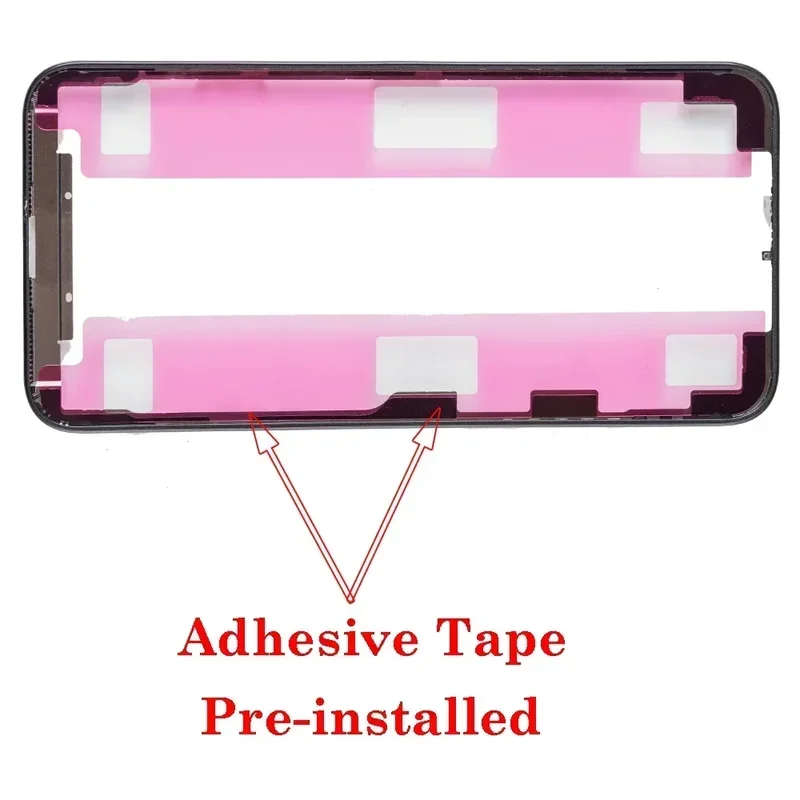 1Pcs New LCD Front Middle Frame Bezel With Adhesive Tape For iPhone X XS XR Max 11 12 13 14 Pro Max Mini