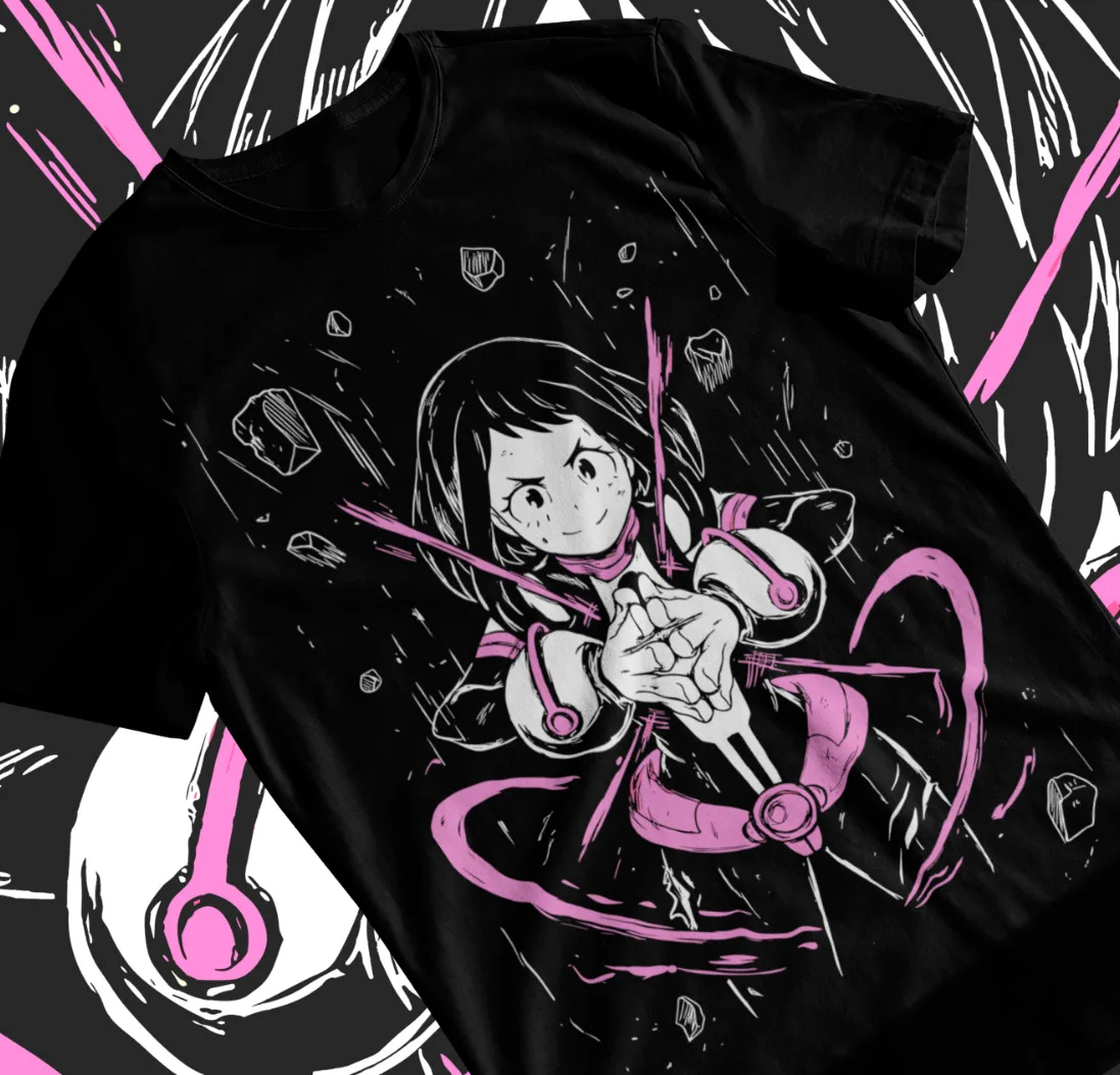 Ochaco Uraraka T-Shirt Boku No Hero Academia Shirt BNHA Deku Bakugo Soft Tee