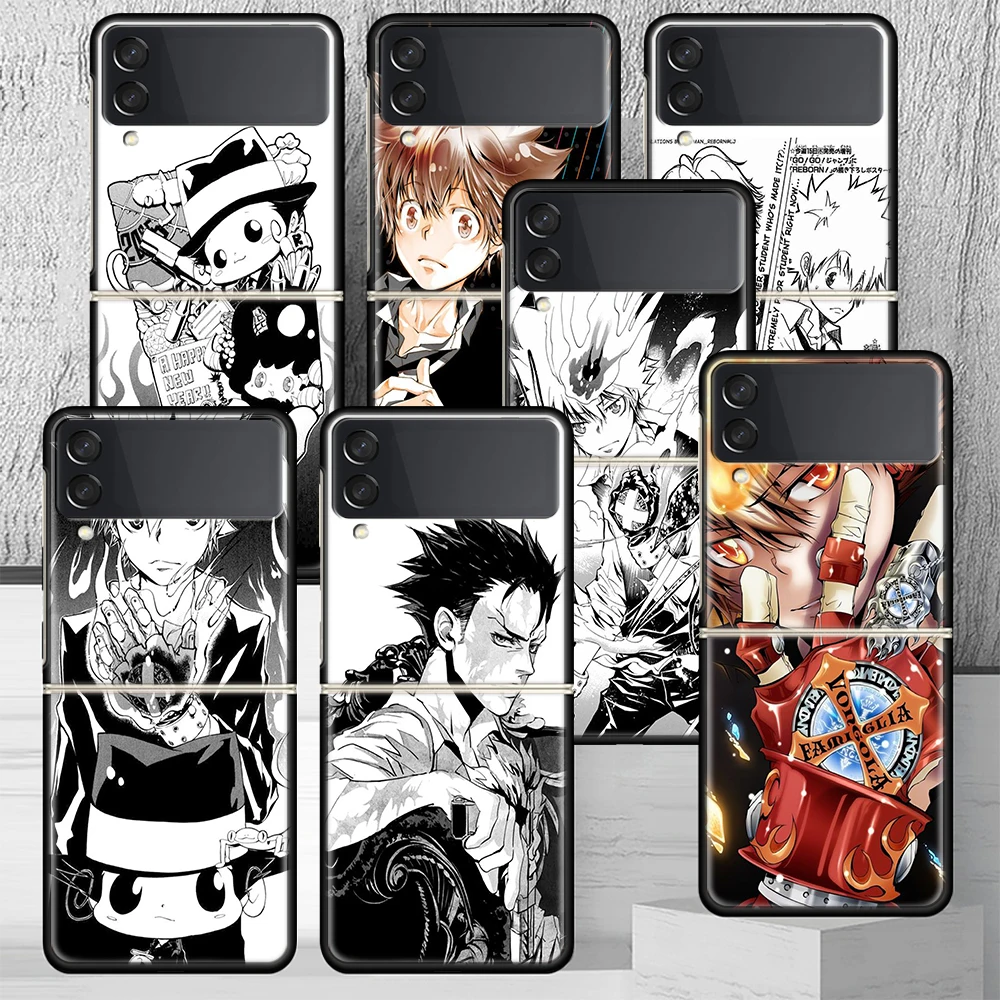 Katekyo Hitman Reborn Phone Case Cover for Samsung Galaxy Z Flip6 Flip 6 5 4 3 Flip3 Flip4 Flip5 5G Shockproof Hard Shell Cover