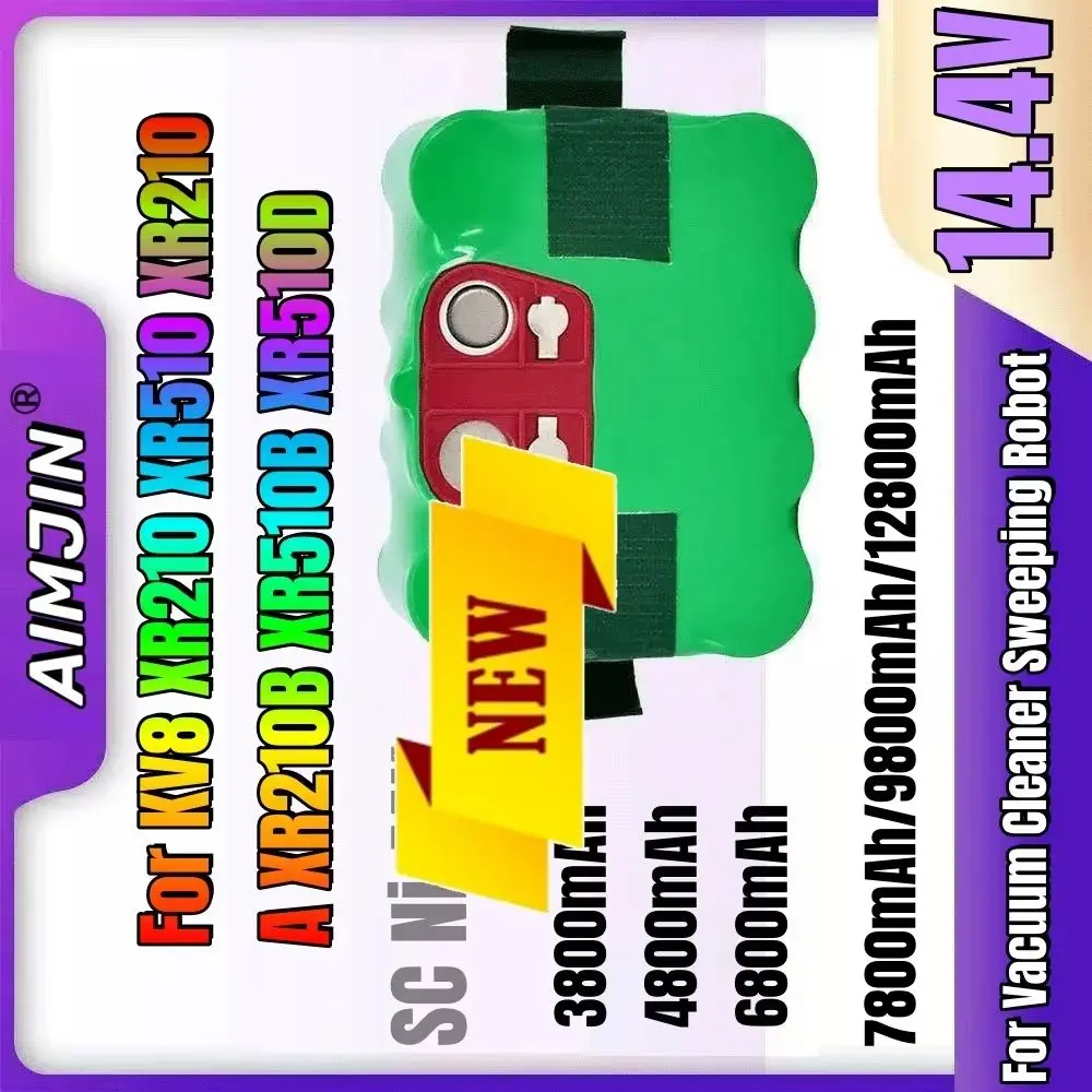 ！🎊SC Ni-MH Rechargeable 14.4V 6800mAh Battery Vacuum Cleaner Sweeping Robot For KV8 XR210 XR510 XR210A XR210B XR510B XR510D