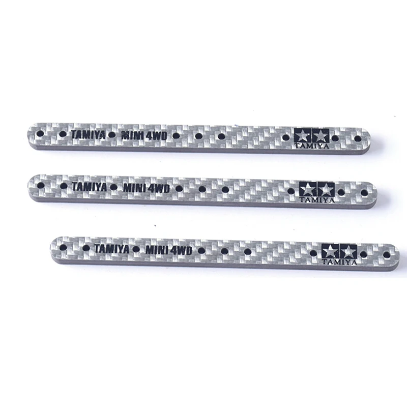 Self Made Tamiya MINI 4WD Accessories 3.0mm HG Silver Carbon Fiber  Front And Rear Reinforcement Plates J-CUP 2013 94953/94954