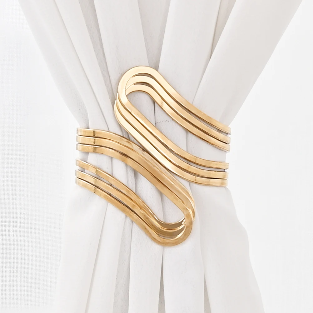 

2Pcs Alloy Curtain Accessories Portable Buckles Stylish Decorative Ties for Home Office Use Curtain Tiebacks Home Decor
