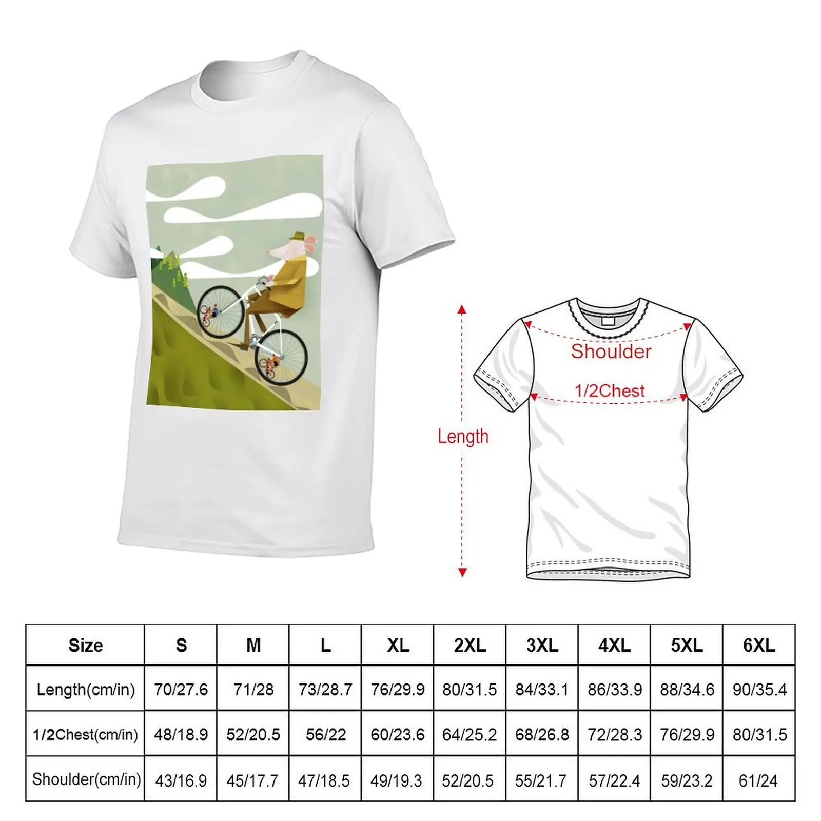 Hamster Cyclist Road Bike Poster T-Shirt t shirts for man graphic tees t shirts with prints T-Shirt